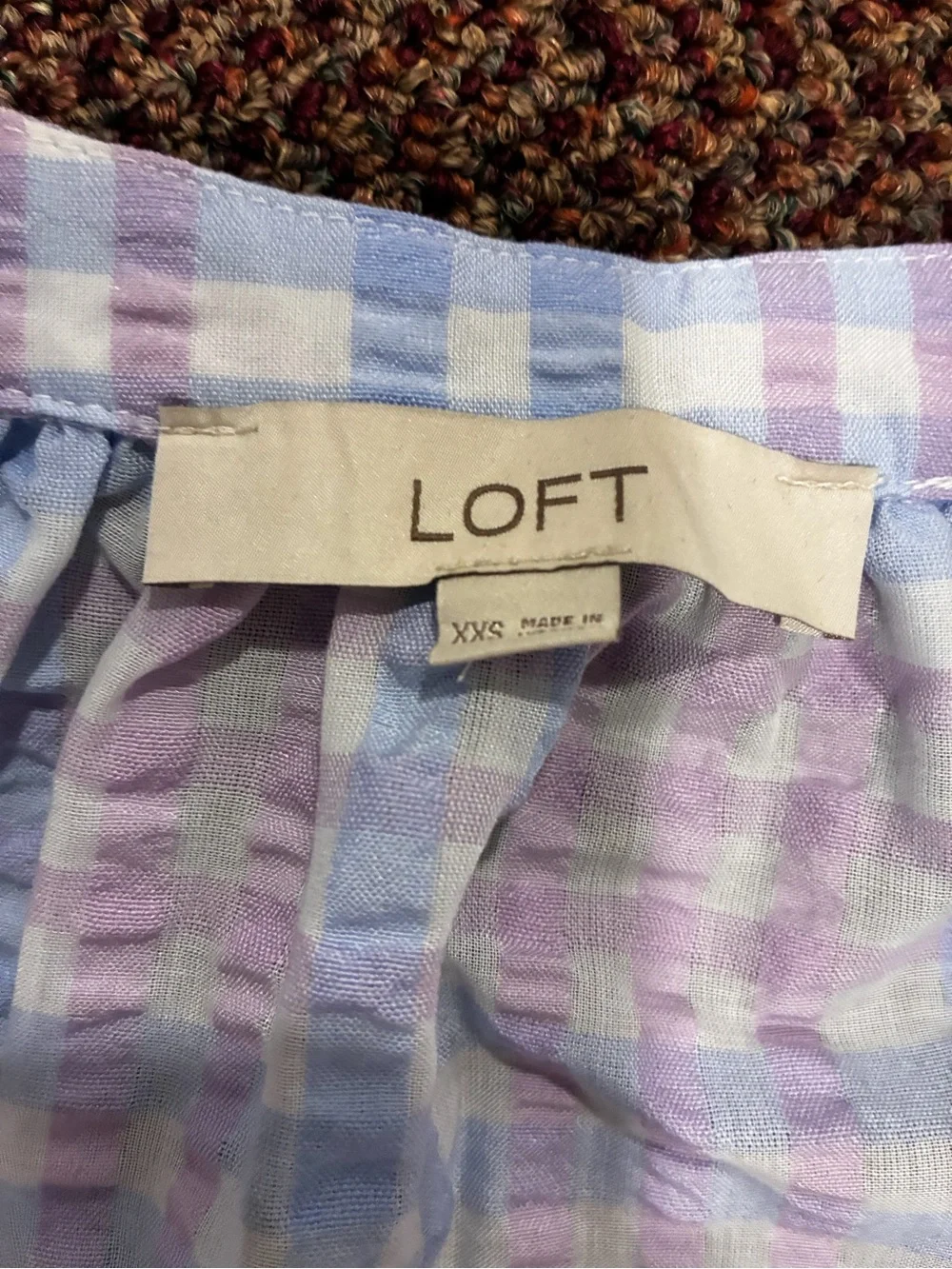 LOFT lightweight gingham